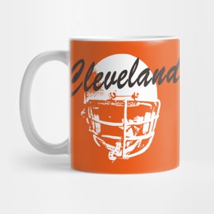 Cleveland Browns Old School Football (Orange) Mug